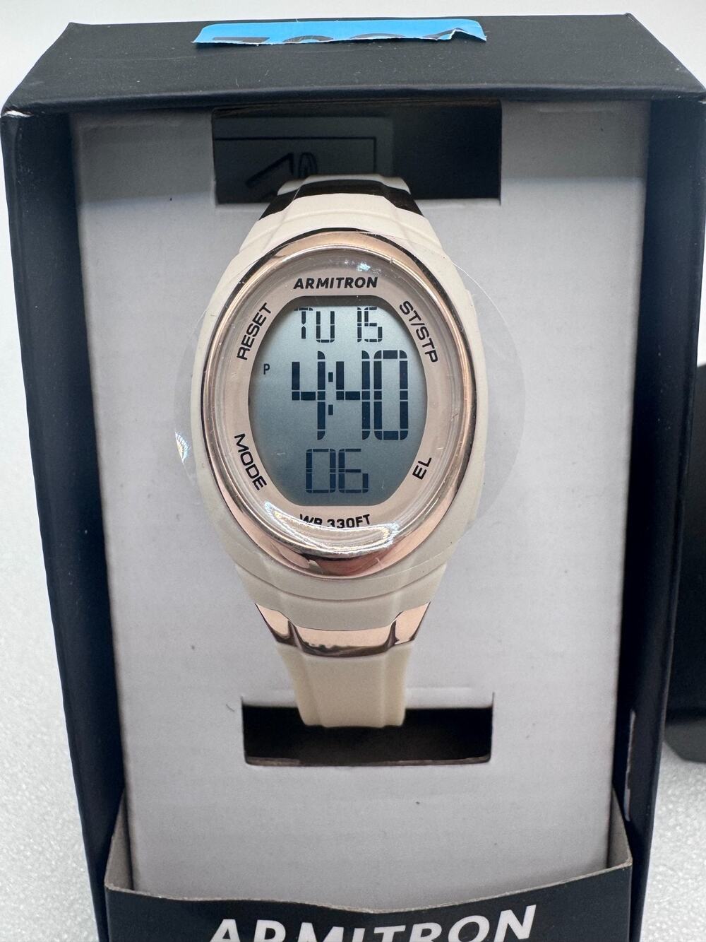 Armitron Pro Sport Watch MS061(R) beige gold WR 100m Alarm Chrono